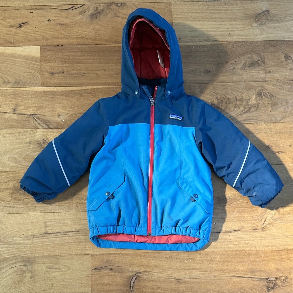 Patagonia Navy and Sky Blue Hooded Jacket